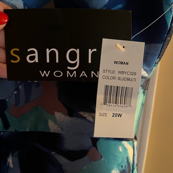 Signature by Sangria Dresses & Skirts - Beautiful blue sleeveless dress high low with pockets Brand new with tags
